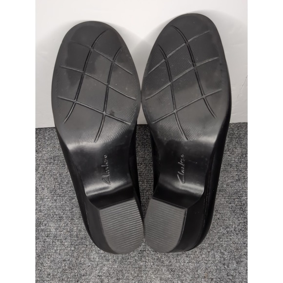 Clarks Collection Womens Choes Comfort Foam Black Leather Size 9.5 W Wide - Picture 7 of 11